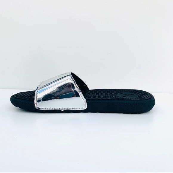 PUMA Cool Cat Women Metalic Silver Slides - Picture 7 of 9